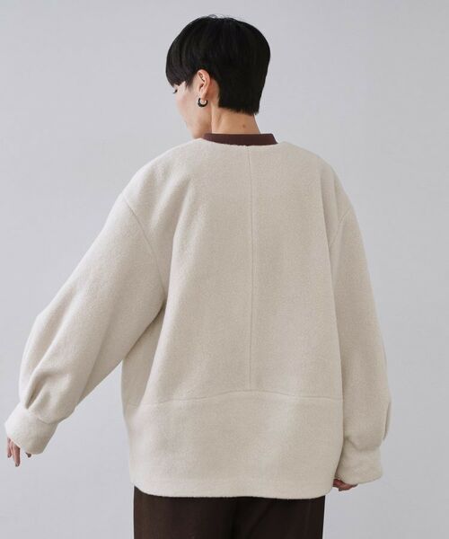 OPAQUE.CLIP / オペーク ドット クリップ その他アウター | もこもこノーカラージップミドルコート【洗える】 | 詳細11