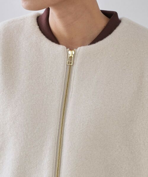 OPAQUE.CLIP / オペーク ドット クリップ その他アウター | もこもこノーカラージップミドルコート【洗える】 | 詳細12