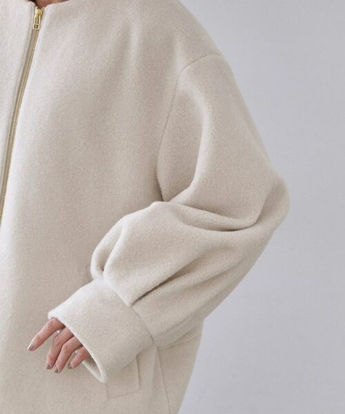 OPAQUE.CLIP / オペーク ドット クリップ その他アウター | もこもこノーカラージップミドルコート【洗える】 | 詳細13