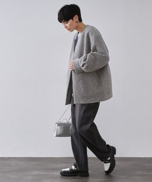 OPAQUE.CLIP / オペーク ドット クリップ その他アウター | もこもこノーカラージップミドルコート【洗える】 | 詳細2