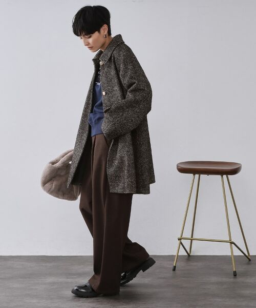 OPAQUE.CLIP / オペーク ドット クリップ ステンカラーコート | ヘリンボーンステンカラーコート | 詳細3