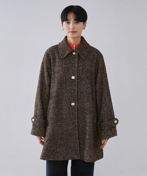 OPAQUE.CLIP / オペーク ドット クリップ ステンカラーコート | ヘリンボーンステンカラーコート | 詳細9