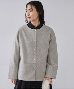 OPAQUE.CLIP / オペーク ドット クリップ その他アウター | ウールライクメルトン ノーカラーコート【洗濯機OK】