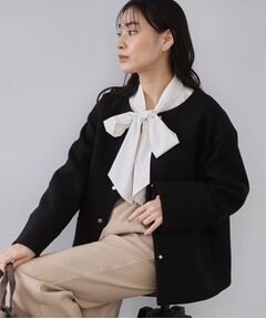 OPAQUE.CLIP / オペーク ドット クリップ その他アウター | ウールライクメルトン ノーカラーコート【洗濯機OK】