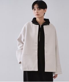 OPAQUE.CLIP / オペーク ドット クリップ その他アウター | ウールライクメルトン ノーカラーコート【洗濯機OK】