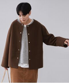 OPAQUE.CLIP / オペーク ドット クリップ その他アウター | ウールライクメルトン ノーカラーコート【洗濯機OK】