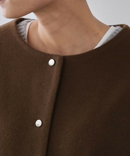 OPAQUE.CLIP / オペーク ドット クリップ その他アウター | ウールライクメルトン ノーカラーコート【洗濯機OK】 | 詳細20