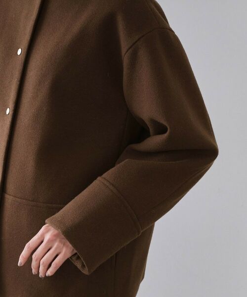 OPAQUE.CLIP / オペーク ドット クリップ その他アウター | ウールライクメルトン ノーカラーコート【洗濯機OK】 | 詳細21