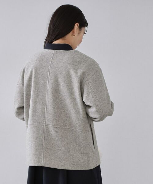 OPAQUE.CLIP / オペーク ドット クリップ その他アウター | ウールライクメルトン ノーカラーコート【洗濯機OK】 | 詳細5