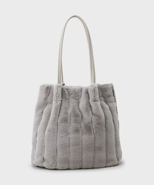 OPAQUE.CLIP / オペーク ドット クリップ トートバッグ | 【A4サイズ対応／マチ付き】ストライプフェイクファートートバッグ | 詳細23