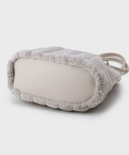 OPAQUE.CLIP / オペーク ドット クリップ トートバッグ | 【A4サイズ対応／マチ付き】ストライプフェイクファートートバッグ | 詳細24