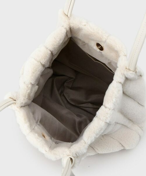 OPAQUE.CLIP / オペーク ドット クリップ トートバッグ | 【A4サイズ対応／マチ付き】ストライプフェイクファートートバッグ | 詳細25