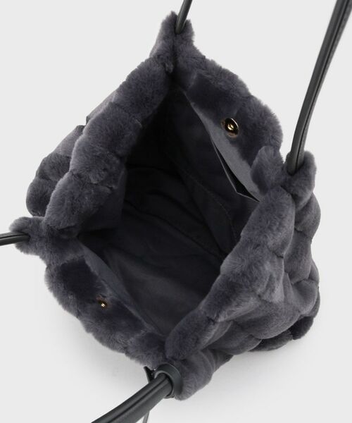 OPAQUE.CLIP / オペーク ドット クリップ トートバッグ | 【A4サイズ対応／マチ付き】ストライプフェイクファートートバッグ | 詳細26