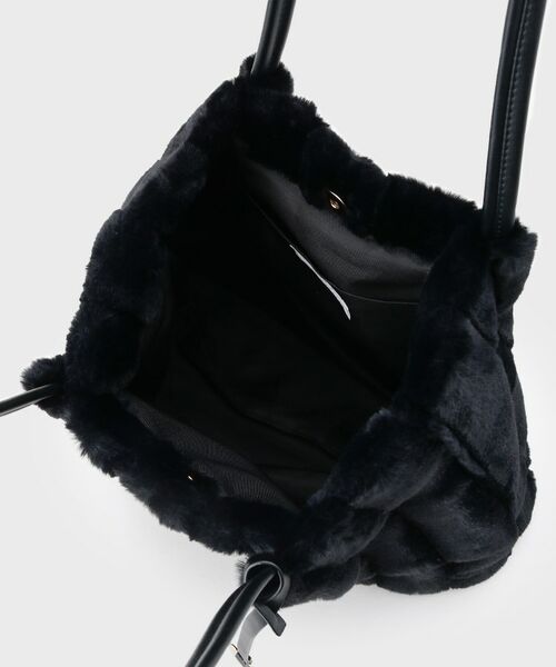 OPAQUE.CLIP / オペーク ドット クリップ トートバッグ | 【A4サイズ対応／マチ付き】ストライプフェイクファートートバッグ | 詳細27