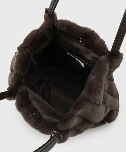 OPAQUE.CLIP / オペーク ドット クリップ トートバッグ | 【A4サイズ対応／マチ付き】ストライプフェイクファートートバッグ | 詳細28