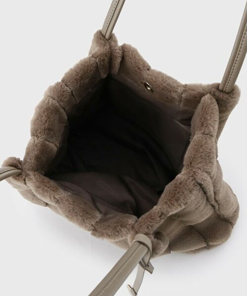 OPAQUE.CLIP / オペーク ドット クリップ トートバッグ | 【A4サイズ対応／マチ付き】ストライプフェイクファートートバッグ | 詳細30