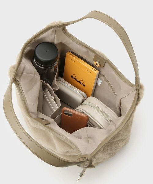 OPAQUE.CLIP / オペーク ドット クリップ トートバッグ | 【フェイクファー／キルティング】くり手ミドルトートバッグ | 詳細20