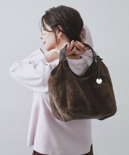 OPAQUE.CLIP / オペーク ドット クリップ トートバッグ | 【フェイクファー／キルティング】くり手ミドルトートバッグ | 詳細6