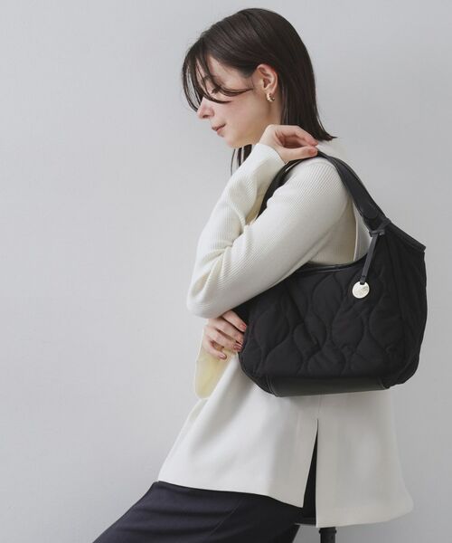 OPAQUE. CLIP/オペーク ドット クリップ 【フェイクファー/キルティング】くり手ミドルトートバッグ ブラック(019) 00 OPAQUE. CLIP/オペーク ドット クリップ 【フェイクファー/キルティング】くり手ミドルトートバッグ ブラック(019) 00