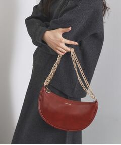 OPAQUE.CLIP / オペーク ドット クリップ ハンドバッグ | 【2WAY】オイル調合皮チェーンハンドルムーンミドルバッグ