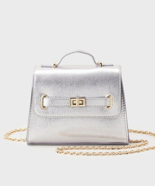 OPAQUE.CLIP / オペーク ドット クリップ ショルダーバッグ | シャイニー合皮スクエアデザインチェーンミニショルダーバッグ | 詳細11