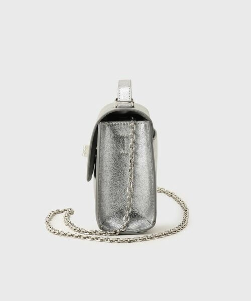 OPAQUE.CLIP / オペーク ドット クリップ ショルダーバッグ | シャイニー合皮スクエアデザインチェーンミニショルダーバッグ | 詳細13