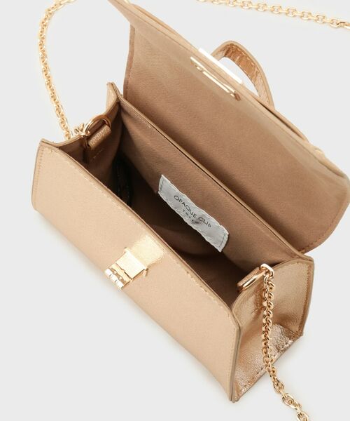 OPAQUE.CLIP / オペーク ドット クリップ ショルダーバッグ | シャイニー合皮スクエアデザインチェーンミニショルダーバッグ | 詳細16