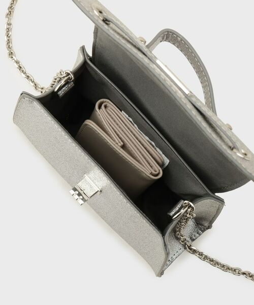 OPAQUE.CLIP / オペーク ドット クリップ ショルダーバッグ | シャイニー合皮スクエアデザインチェーンミニショルダーバッグ | 詳細20