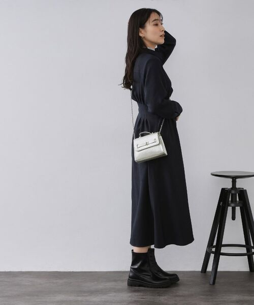 OPAQUE.CLIP / オペーク ドット クリップ ショルダーバッグ | シャイニー合皮スクエアデザインチェーンミニショルダーバッグ | 詳細4