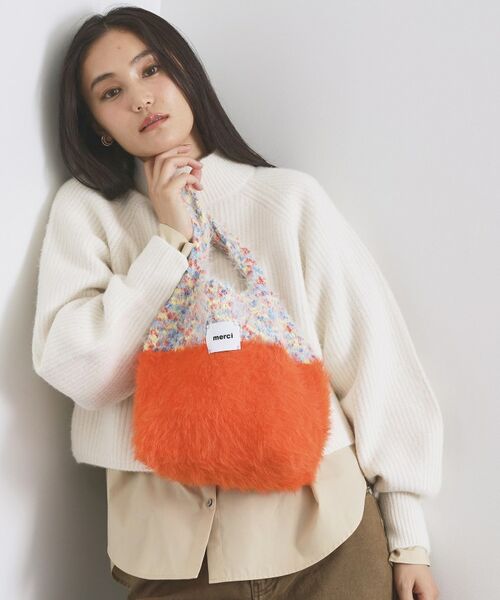 OPAQUE.CLIP / オペーク ドット クリップ トートバッグ | フェザーヤーンマルチカラーニットバッグ | 詳細1