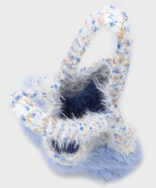 OPAQUE.CLIP / オペーク ドット クリップ トートバッグ | フェザーヤーンマルチカラーニットバッグ | 詳細10