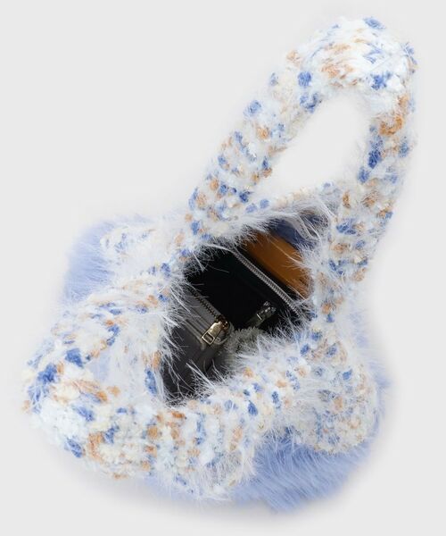 OPAQUE.CLIP / オペーク ドット クリップ トートバッグ | フェザーヤーンマルチカラーニットバッグ | 詳細12