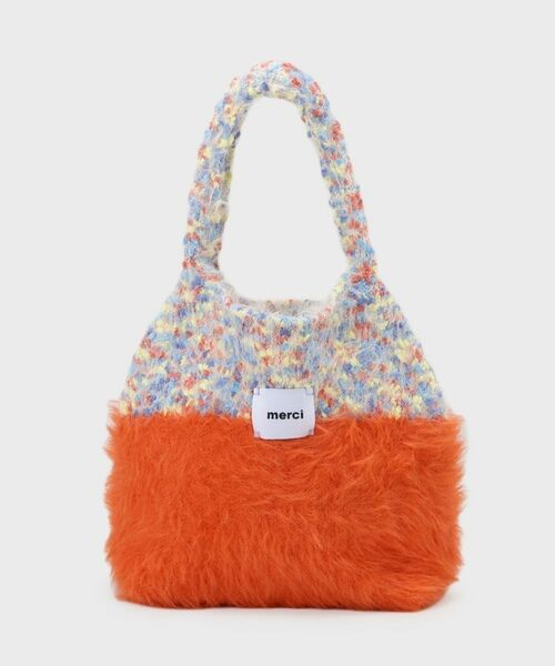 OPAQUE.CLIP / オペーク ドット クリップ トートバッグ | フェザーヤーンマルチカラーニットバッグ | 詳細5