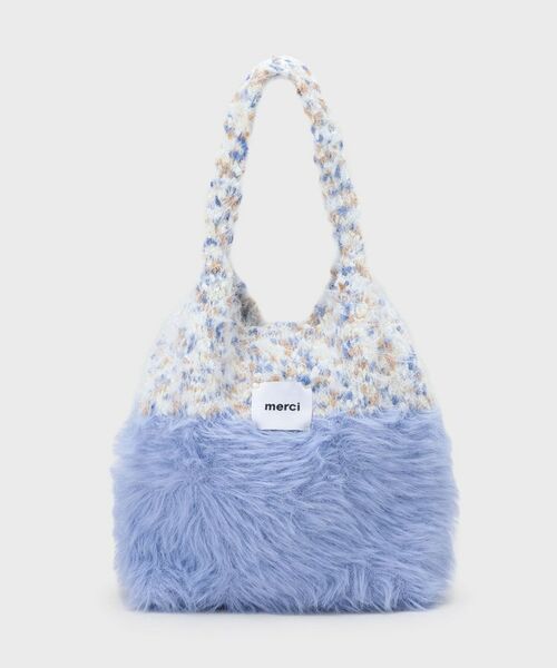 OPAQUE.CLIP / オペーク ドット クリップ トートバッグ | フェザーヤーンマルチカラーニットバッグ | 詳細6