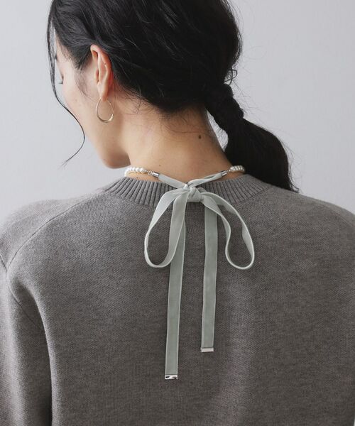 OPAQUE.CLIP / オペーク ドット クリップ ネックレス・ペンダント・チョーカー | パール調ベロアラリエット風ネックレス | 詳細6