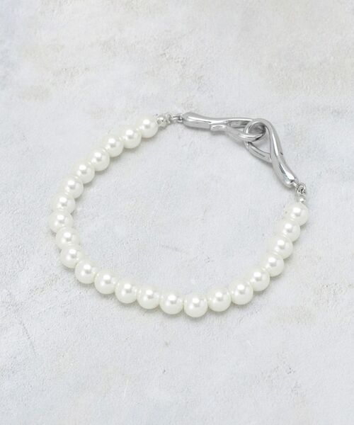 OPAQUE. CLIP/オペーク ドット クリップ フェイクパールフック付きブレスレット シルバー(006) 00 OPAQUE. CLIP/オペーク ドット クリップ フェイクパールフック付きブレスレット シルバー(006) 00