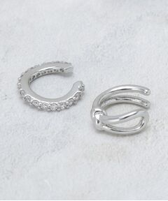 OPAQUE.CLIP / オペーク ドット クリップ ピアス・イヤリング | ビジュー×メタル 2個SETイヤカフ