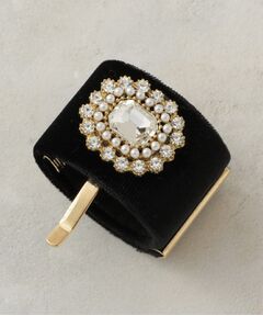 OPAQUE.CLIP / オペーク ドット クリップ ヘアアクセサリー | ビジュー付きベロアカフ