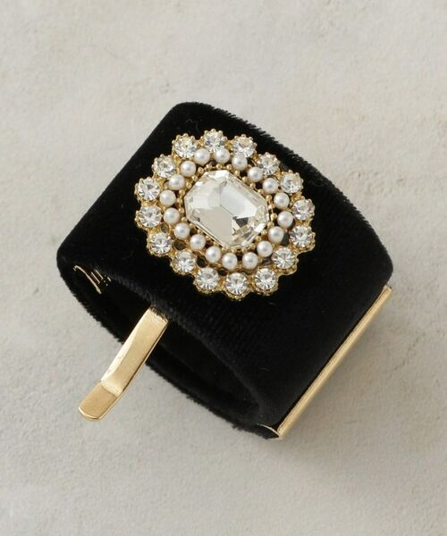 OPAQUE.CLIP / オペーク ドット クリップ ヘアアクセサリー | ビジュー付きベロアカフ | 詳細1