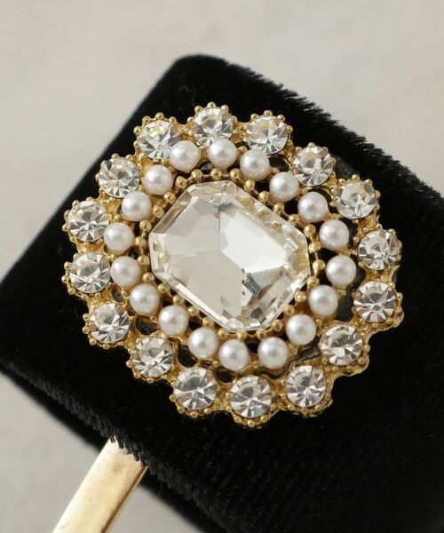 OPAQUE.CLIP / オペーク ドット クリップ ヘアアクセサリー | ビジュー付きベロアカフ | 詳細4