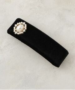OPAQUE.CLIP / オペーク ドット クリップ ヘアアクセサリー | ビジュー付きベロアバレッタ