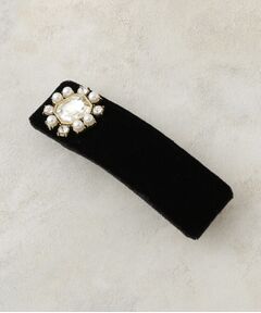 OPAQUE.CLIP / オペーク ドット クリップ ヘアアクセサリー | ビジュー付きベロアバレッタ