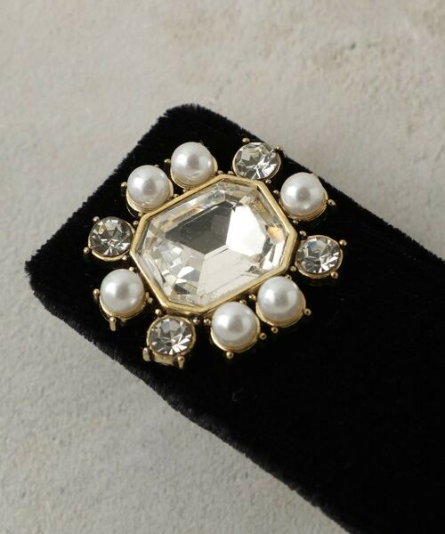 OPAQUE.CLIP / オペーク ドット クリップ ヘアアクセサリー | ビジュー付きベロアバレッタ | 詳細3