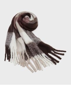 OPAQUE.CLIP / オペーク ドット クリップ マフラー・ショール・スヌード・ストール | マルチカラーチェックボリュームストール