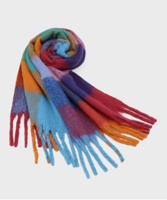 OPAQUE.CLIP / オペーク ドット クリップ マフラー・ショール・スヌード・ストール | マルチカラーチェックボリュームストール