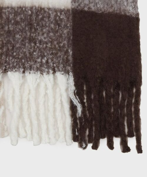 OPAQUE.CLIP / オペーク ドット クリップ マフラー・ショール・スヌード・ストール | マルチカラーチェックボリュームストール | 詳細3