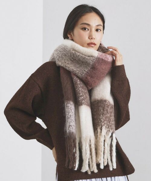 OPAQUE.CLIP / オペーク ドット クリップ マフラー・ショール・スヌード・ストール | マルチカラーチェックボリュームストール | 詳細5