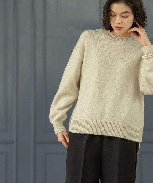 OPAQUE.CLIP / オペーク ドット クリップ ニット・セーター | リラクシークルーネックニット【洗濯機OK】 | 詳細26