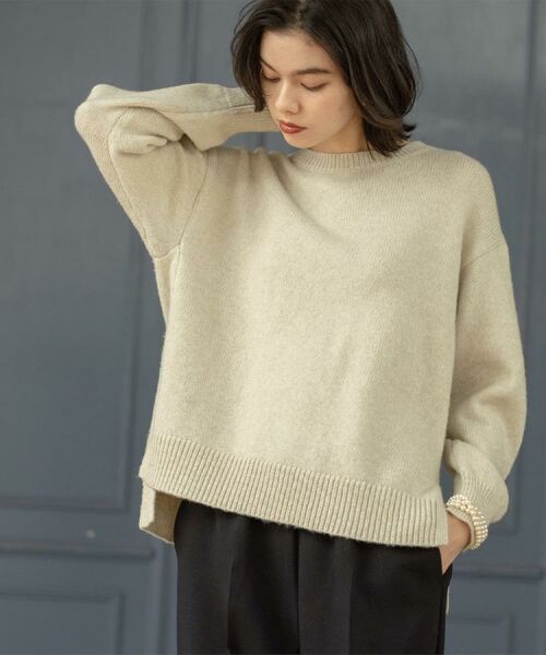 OPAQUE.CLIP / オペーク ドット クリップ ニット・セーター | リラクシークルーネックニット【洗濯機OK】 | 詳細28