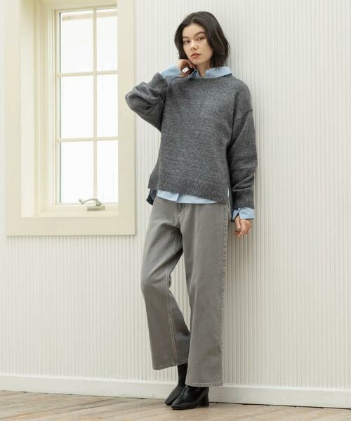 OPAQUE.CLIP / オペーク ドット クリップ ニット・セーター | リラクシークルーネックニット【洗濯機OK】 | 詳細7